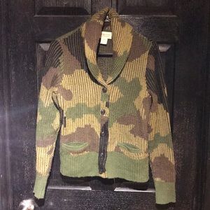 Denim & Supply Ralph Lauren Camo Cardigan Medium